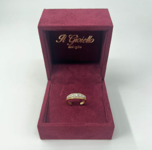ANELLO IN ORO 18KT BICOLOR CON DIAMANTI