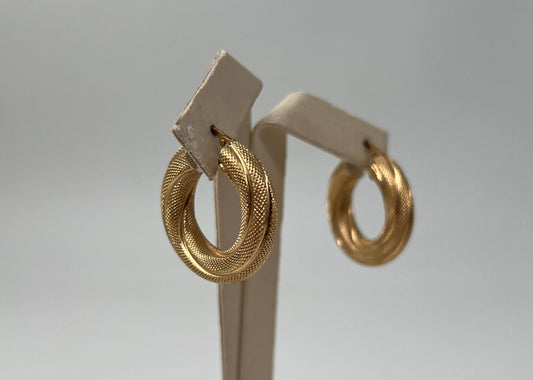 COPPIA DI ORECCHINI ORO 18KT GIALLO