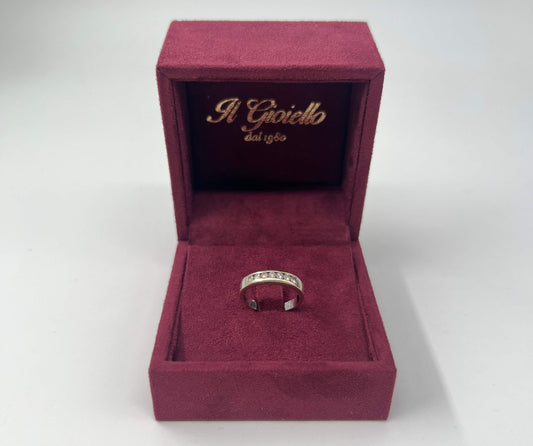 ANELLO IN ORO 18KT BIANCO CON DIAMANTI