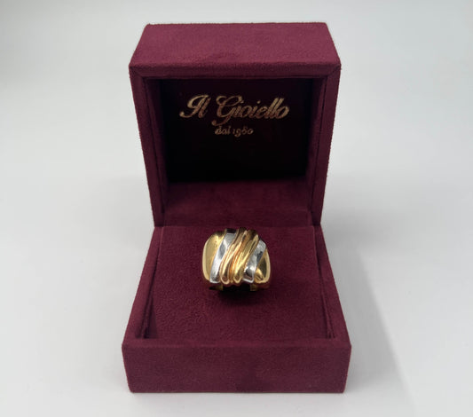 ANELLO IN ORO 18KT TRICOLOR
