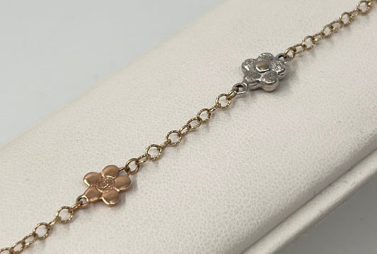 BRACCIALE 18 KT TRICOLOR