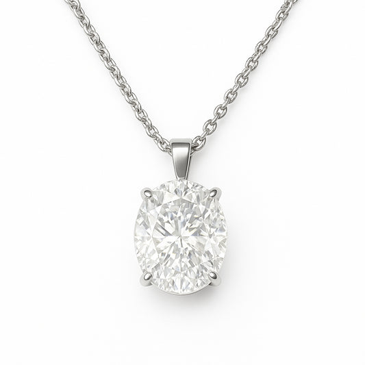 COLLANA 925 CON PENDENTE OVALE